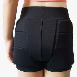 Youper Girls Protective Padded Shorts, Ice-Skating, Skateboarding, Black